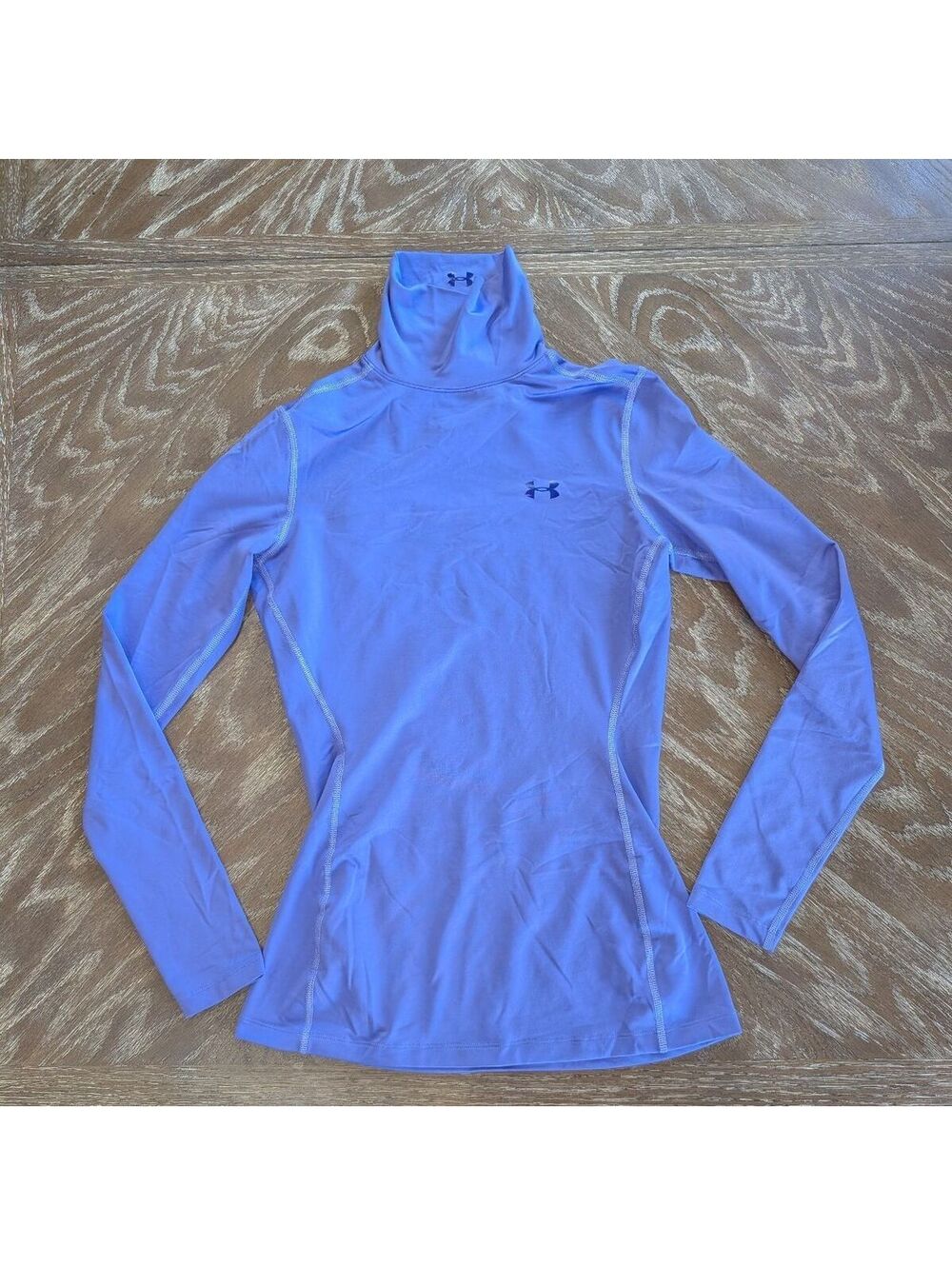 Under Armour Women's ColdGear Fitted Mock Neck Long Sleeve Top Purple SM